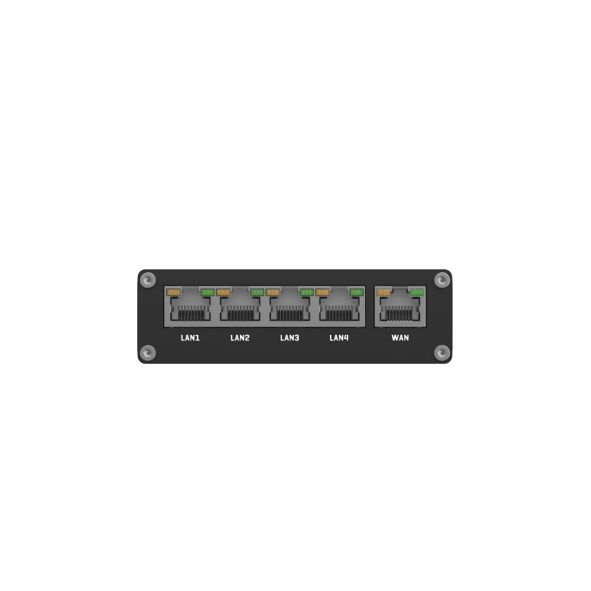 5 porttinen kytkin 100 Mbps Firewall, RMS tuki