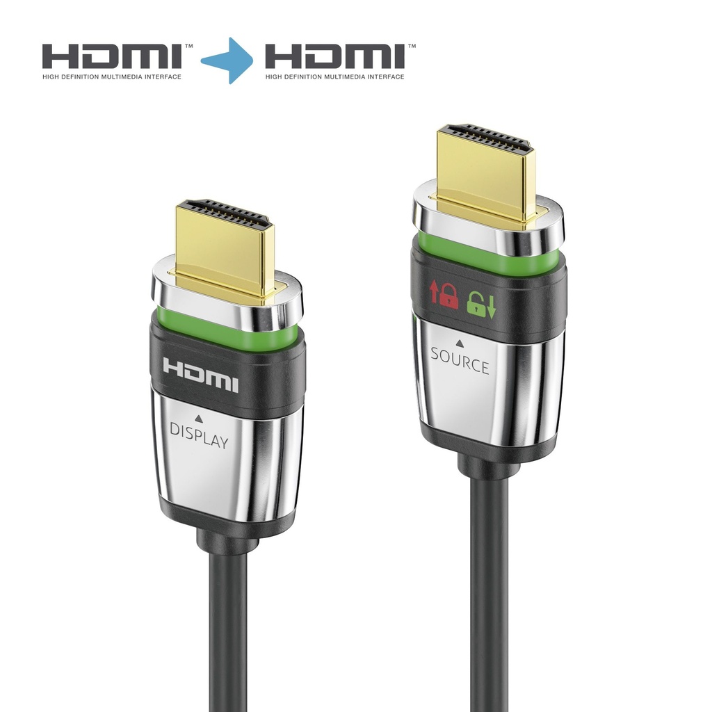 HDMI-välijoh akt opt 5m 2.1 8K FiberX 48Gbps AOC LSZH 