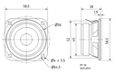 FR 58 Kaiutin 58mm/2,3" 4 ohm 10W full range
