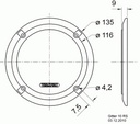 Kaiutinritilä 100mm pyöreä FR10HM kaiuttimelle