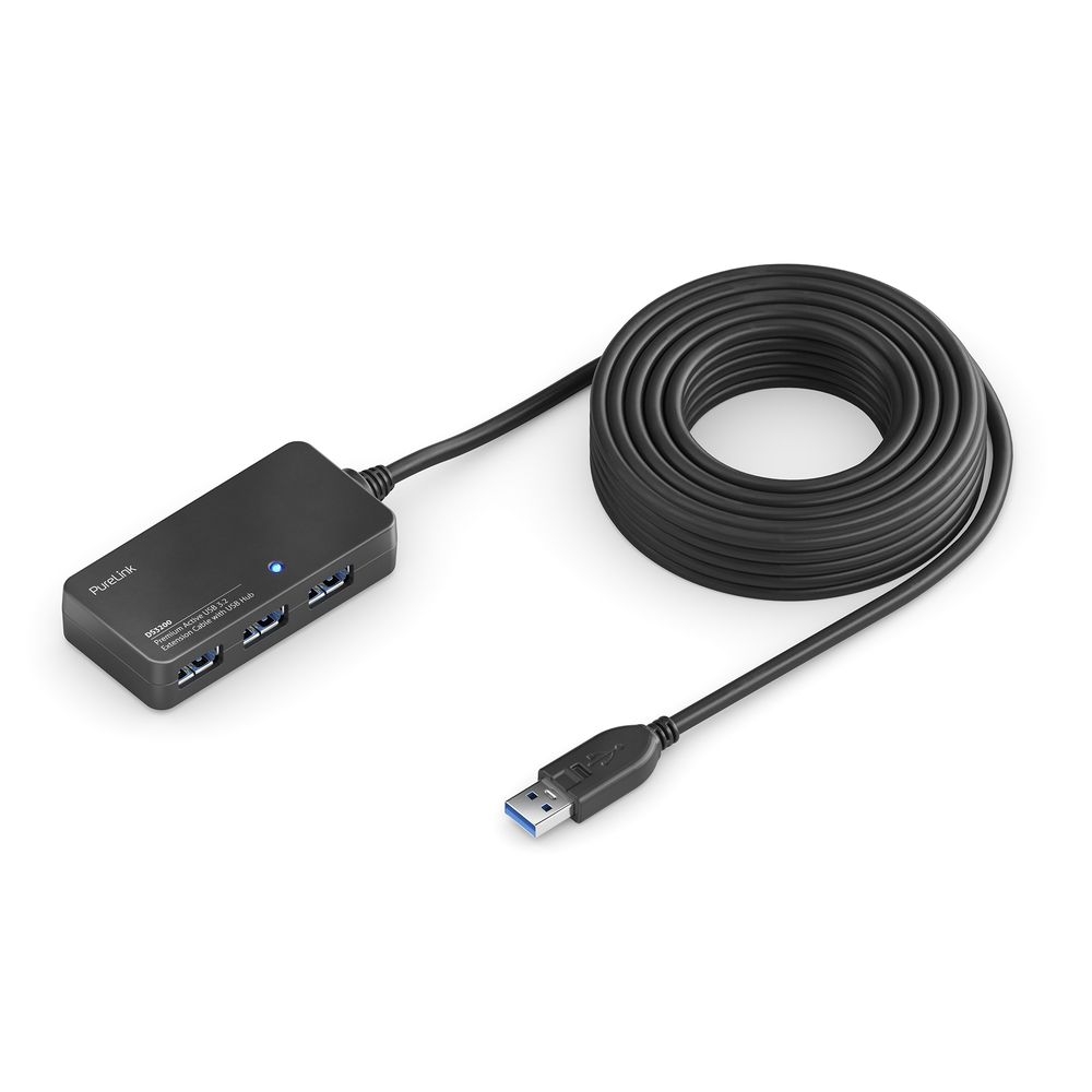 USB 3.2 4-porttinen HUB 5m