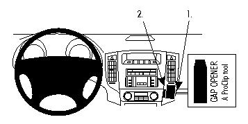 ProClip kesk kulma autokoht Mitsubishi Pajero 07-19