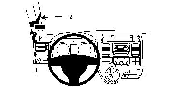 ProClip autokohtainen kiinn vas VW Caravelle 10-15 T5 Transporte