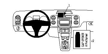 ProClip autokohtainen kiinn kesk VW Golf Plus 05-14 Tiguan 08-15