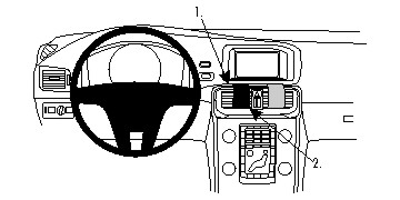 ProClip autokohtainen kiinn kesk Volvo V40 13-20