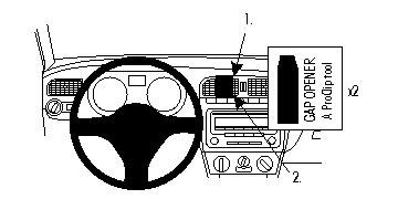 ProClip autokoht kiinnnike Volkswagen Polo 10-14