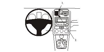 ProClip autokoht kiinnike Vw Golf V 07-09