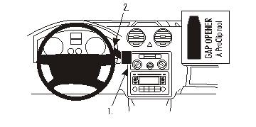 ProClip autokoht kiinnike VW Caddy 04-15 keski