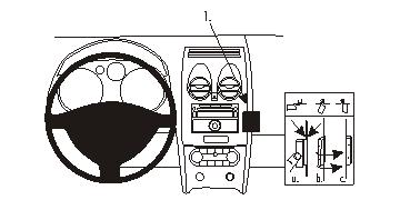 ProClip autokoht kiinnike Nissan Qashqai (+2) 07/09-13 konsoli