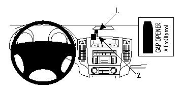 ProClip autokoht kiinnike Mitsubishi Pajero 07-14 keski