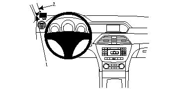 ProClip autokoht kiinnike Mercedes C 11-14 vasen