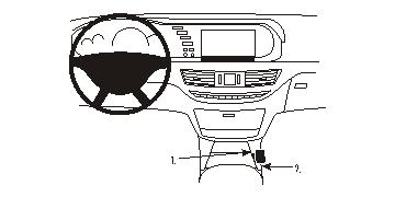 ProClip autokoht kiinnike MB S-class 06-09 konsoli