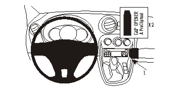 ProClip autokoht kiinnike MB Citan 14-21 konsoli