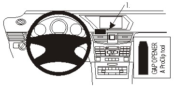 ProClip autokoht kiinnike kesk Mercedes Benz E-(200-430) 14-15