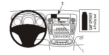 ProClip autokoht kiinnike kesk Kia Ceed 07-09