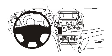 ProClip autokoht kiinnike Ford Transit Connect 14- keski