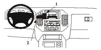 ProClip autokoht kiinn Mitsubishi Pajero 00-06