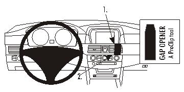 ProClip autokoht kiinn kulma BMW 520-545/M5 E60, E61 04-10