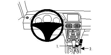 ProClip autokoht kiinn konsoli Mercedes Benz GLK-Class 08-12