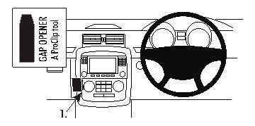 ProClip autokoht kiinn kons kulm Mercedes Benz R-Class 06-14