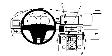 ProClip autokoht kiinn keski Volvo S60 V60 11-18