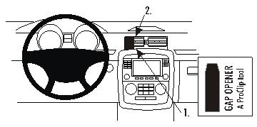 ProClip autokoht kiinn keski Mercedes Benz R-Class 06-14