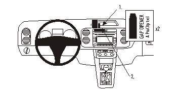 ProClip autokoht kiinn kesk Volkswagen Golf Plus 05-14