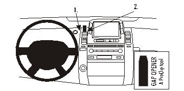 ProClip autokoht kiinn kesk Toyota Prius 04-09