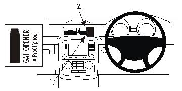 ProClip autokoht kiinn kesk suut Mercedes Benz R-Class 06-14