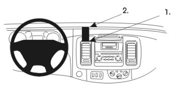 ProClip autokoht kiinn kesk Nissan Primastar 02-10 Opel Viva