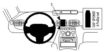 ProClip autokoht kiinn kesk Citroen C3 Picasso 09-16