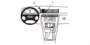 ProClip autokoht kiinn kesk Audi A4 Avant 95-01 Sedan 95-00