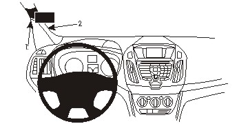 ProClip autokoht kiinn Ford Tourneo Conn14 Transit Connec14