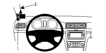 ProClip autokoht kiinn A-pilari Skoda Superb 09-15