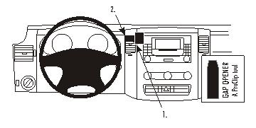 ProClip autokoht kiin VW Crafter MB Sprinter 07-18 keski tukeva