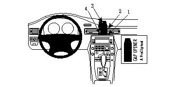 ProClip autokoht kiin Volvo S80 V70 XC70 7-11 keski tukeva