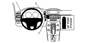 ProClip autokoht kiin Volvo S80 V70 XC70 12-14 keski puupaneli