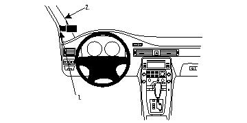 ProClip autokoht kiin Volvo S80 V70 XC70 07-11 ylä vasen