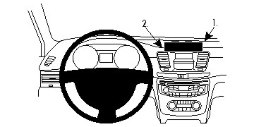 ProClip autokoht kiin Peugeot 508 11-14 keski tukeva