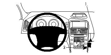 ProClip autokoht kiin konsoli Volvo XC60 09-10