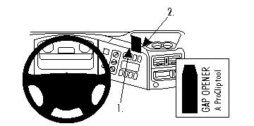 ProClip autokoht kiin konsoli Mercedes Benz Atego 08-20