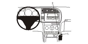 ProClip autokoht kiin kons kulma Saab 9-3 07-11