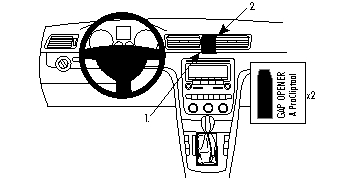 ProClip autokoht kiin keski Volkswagen Passat 2012-2020