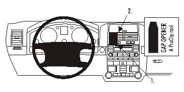 ProClip autokoht kiin kesk Volkswagen Touareg 03-09