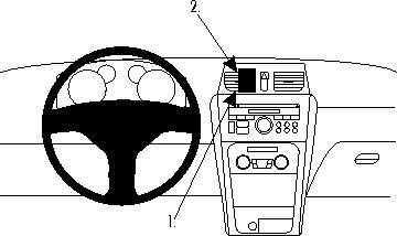 ProClip autokoht kiin kesk Suzuki SX4 11-15