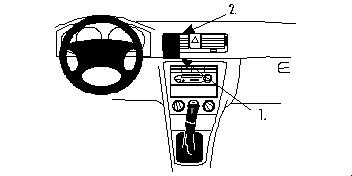 ProClip autokoht kiin kesk Skoda Octavia I 99-06