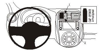 ProClip autokoht kiin kesk Nissan Micra 14-17