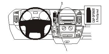 ProClip autokoht kiin Fiat Ducat Citr Jum Peug Box 7-14 keski
