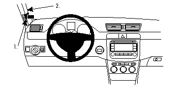 ProClip autokoht kiin A-pilari Volkswagen Passat 12-14