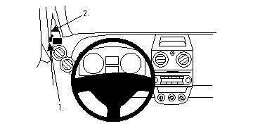 ProClip autokoht kiin a-pilari Mitsubishi Colt 2009-2014